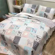 Hàn Quốc bông twill bông rửa chăn kênh bí mật lanh kép đôi giường bông bìa trượt ba mảnh - Trải giường