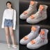 Mùa hè hip hop street dance cao-top sneakers nữ 2018 mới hoang dã Hàn Quốc phiên bản của net phụ nữ màu đỏ của giày vải giày giày thủy triều giày anta nữ Giày cao gót