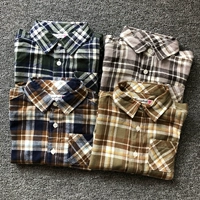 Zhongda Boy mài kẻ sọc cotton dài tay áo sơ mi mềm mại và tinh tế (1 cái) - Áo sơ mi bexinhshop shop