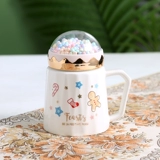 Креативный рождественский кубок Mark Cup, покрывающий мокейс -керамический кубок детей, девочки с большим количеством домашнего фестиваля водяной кубки, подарок