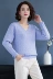 Áo len nữ cổ chữ V ngắn 2020 mới thả lỏng cổ áo hình trái tim gà áo len hoang dã hàng đầu của phụ nữ - Áo len