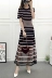 2019 phiên bản Hàn Quốc của đầm lụa dệt kim nữ mùa hè sọc dài màu tương phản màu sắc tay ngắn váy khí chất - Sản phẩm HOT