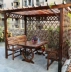 Chống ăn mòn nhà gỗ gazebo ngoài trời đồ nội thất patio nho giá ban công vườn giải trí bảng và ghế carbonized gỗ leo cây nho hoa đứng Bàn ghế ngoài trời / sân