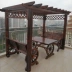 Chống ăn mòn nhà gỗ gazebo ngoài trời đồ nội thất patio nho giá ban công vườn giải trí bảng và ghế carbonized gỗ leo cây nho hoa đứng ghế ban công ngoài trời Bàn ghế ngoài trời / sân