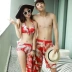 Thời trang bikini 2018 lãng mạn của cặp đôi đồ bơi nữ cảm giác ngực nhỏ che bụng là áo tắm mỏng mùa xuân nóng bỏng của Hàn Quốc - Vài đồ bơi 	đồ đôi maxi đi biển Vài đồ bơi