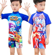 Đồ Bơi trẻ em Trai Xiêm Cậu Bé Lớn Áo Tắm Cậu Bé Superman Altman Wangwan Đội Đồ Bơi Nhanh Khô Kem Chống Nắng