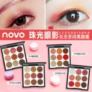 Trang điểm chính hãng NOVO 5168 Princess Rhapsody 9 Color Eyeshadow Palette Kết hợp Pearl Light Color Bean Paste - Bóng mắt