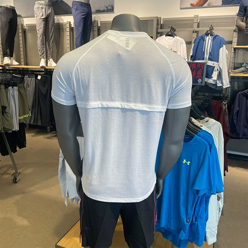Летняя тонкая быстросохнущая спортивная футболка с коротким рукавом для спортзала для тренировок, для бега