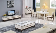 Tủ đá cẩm thạch TV bàn cà phê kết hợp nội thất phòng khách hiện đại Thời trang Bắc Âu hiện đại tủ gỗ rắn