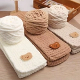 Мягкий плетеный шарф ручной работы, крючок для вязания, тапочки подходит для мужчин и женщин, набор материалов, «сделай сам»