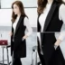 Bộ vest vest nữ dài phần 2018 xuân hè mới của phụ nữ phiên bản Hàn Quốc của áo khoác vest không tay thon gọn