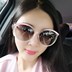 2017 new hồng sunglasses nữ hipster sunglasses nữ khuôn mặt tròn lớn màu đen kính mát hộp kính lái xe retro Kính râm