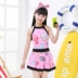 Đồ bơi trẻ em Cô gái phiên bản Hàn Quốc của đồ bơi trẻ em kiểu váy một mảnh - Bộ đồ bơi của Kid