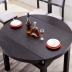 Nội thất phòng ăn bàn ăn đầy đủ màu trắng sáp rắn gỗ vuông biến tròn lửa cháy kính sợi thủy tinh bàn ăn và ghế