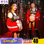 Photo studio phụ nữ mang thai ảnh quần áo mới chụp ảnh chủ đề ảnh bụng lớn ảnh nghệ thuật gợi cảm cho thuê trang phục thể thao hip hop