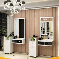 Nội thất salon tóc gương với hộp văn phòng đơn giản gương tường salon tóc gương bàn có ngăn kéo kiểu Trung Quốc tiện lợi - Hair Salon / Nội thất làm đẹp giường gội