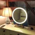 Ins phong cách châu Âu rèn sắt gương trang điểm máy tính để bàn led ánh sáng cô gái trái tim nhà phòng ngủ lớn với gương thay đồ ánh sáng - Gương