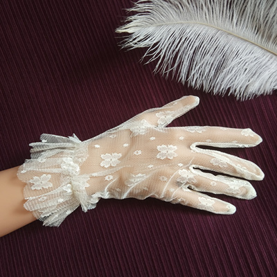 taobao agent Japanese lace gloves, sleeves, white accessory, Lolita style, lace dress
