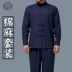 SF Free Spring lỏng cotton và lanh Tang phù hợp với nam mùa thu dài tay trang phục dân tộc phù hợp với phong cách Trung Quốc - Trang phục dân tộc Trang phục dân tộc