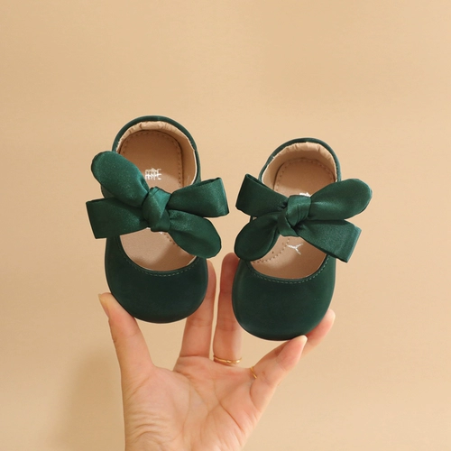 Наряд маленькой принцессы с бантиком, обувь для девочек для кожаной обуви для раннего возраста, подарок на день рождения