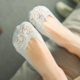Шелковые невидимые кружевные хлопковые гетры, нескользящие носки
