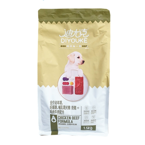 迪尤克 Молочные пирожные и корм для собак 1,5 кг щенков глубоко морской рыба аромат плюшка Джинмао, чтобы разорвать отметки ди -юк корм для собак бесплатно доставка
