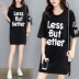 Mùa hè thai sản dress thư ngắn tay áo Hàn Quốc phiên bản của phần dài mặc giản dị T-Shirt mang thai phụ nữ mang thai ăn mặc