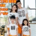 DIY cha mẹ và con mặc tùy chỉnh trang trí nội thất mùa hè T-Shirt in ảnh một gia đình ba ngắn tay tùy chỉnh quần áo biểu tượng từ bông