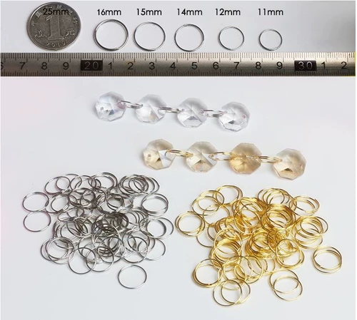 304 Кольцо из нержавеющей стали восьмиугольное жемчужное металлическое кольцо DIY Кристаллическая лампа аксессуары шарики занавес обручальное кольцо Железное круг