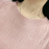 Hàn Quốc phiên bản của bộ màu rắn của băng lụa nửa tay áo đáy áo mùa xuân và mùa hè phần mỏng cổ tròn nữ ngắn tay áo len áo khoác áo cardigan nữ mỏng Đan Cardigan