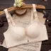 Áo ngực đồ lót màu trắng thu thập áo ngực nhỏ để nhận được phần sữa sexy dày đô thị không có vòng thép trên cô gái Tori ao lot Áo ngực ren