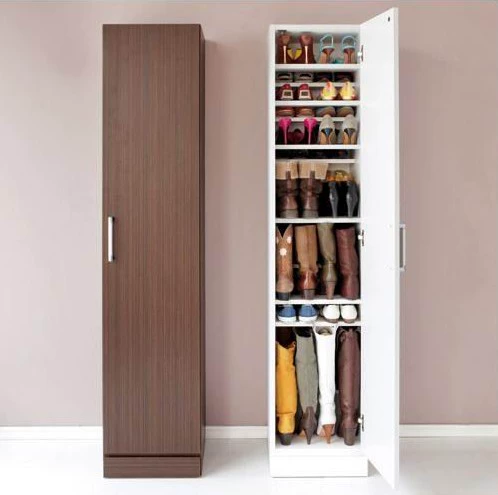 Одноудерное обувное шкаф узко -высокий маленький шкаф с узкой дверью 40 см мини -высоки с высоким содержанием разреза