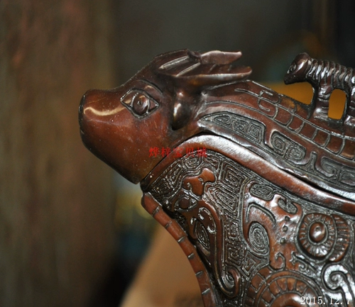 Чистое медное контейнер бронзовый бронзовый орнамент