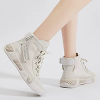 Спортивная дышащая повседневная обувь для отдыха, универсальные высокие кроссовки, из натуральной кожи, коллекция 2021, в корейском стиле