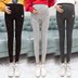 Quần legging bà bầu 2018 quần áo thu đông cộng với nhung dày cotton nâng bụng mùa đông mới mặc quần dài ấm áp quần áo bầu Phụ nữ mang thai quần / quần bụng