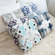 Xuất nhỏ in flannel chăn thường văn phòng ăn trưa ngủ trưa chăn nhung san hô sofa chăn che chăn đơn - Ném / Chăn