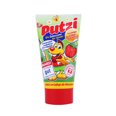 可吞咽！德国进口， Putzi 草莓味 儿童牙膏 50g