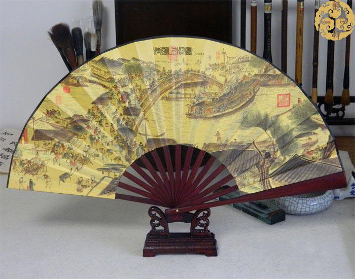 清明上河图10寸男扇
