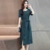 Phụ thuộc sâu sắc 2019 Mùa hè Mới Kích thước lớn Nữ mùa hè Tay áo ngắn tay ngắn Váy ren mỏng 9193 - Váy dài đầm maxi cao cấp Váy dài