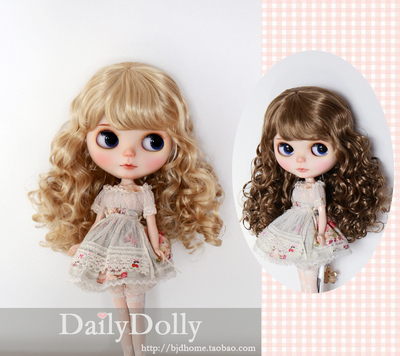 taobao agent Dailydolly 【Bling】 Blythe small cloth wigs imitation Mahai hair without scalp long curly hair