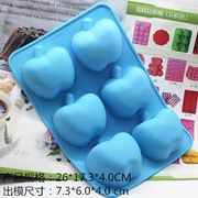 Lò vi sóng, khuôn bánh silicone, khuôn xà phòng tự làm thủ công, 6 khuôn táo pudding, khuôn đá