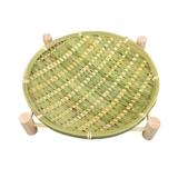 Ручная бамбуковая бассейна с фруктовым бассейном корзина для дома закуски для закуски поддон с базовой бамбуковой корзиной деревянный полки пылен