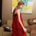Áo dài mùa hè ren đồ ngủ váy cotton gợi cảm váy ngủ nữ mùa hè cotton ngọt ngào phiên bản Hàn Quốc của dịch vụ gia đình có thể mặc ngoài mỏng - Đêm đầm Đêm đầm