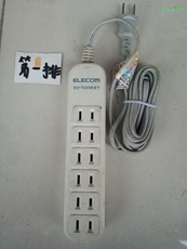 Декор для выключателя 日本进口二手6位12孔带线插座插排