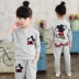 Quần áo trẻ em thời trang nữ mùa thu 2018 mới dành cho trẻ em mẫu mùa thu trẻ em phiên bản Hàn Quốc của quần áo thủy triều thể thao hai mảnh đồ bé trai Phù hợp với trẻ em