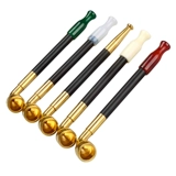 Краткое стиль старая модная мешка для дыма старые ингредиенты Paiguang Сандаловая дымовая труба, двухцелевая мешок для дыма мужской борьба с борьбой с засухой пожилой засухо