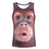 3d cá tính hài hước mồ hôi vest béo subnet đỏ gorilla áo thun nam doodle khỉ áo ngắn tay giả