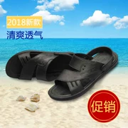 Trung niên cha nam giày dép dual-sử dụng 2018 mùa hè dép mới của nam giới giả da giày bãi biển xu hướng giày mát mẻ