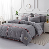 Winter bông denim giường bông váy bedspread chúa gió màu tấm chà nhám đơn giản quilt phần dày hơn - Váy Petti ga giường có viền