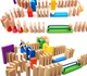 Elm cơ thể lớn domino trẻ nhỏ tiêu chuẩn cạnh tranh thông minh khối xây dựng đồ chơi 3-5 tuổi Khối xây dựng